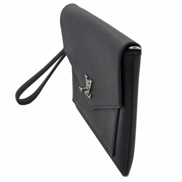 Louis Vuitton My LockMe Leather Shoulder Bag Black Silver - Picture 3 of 8